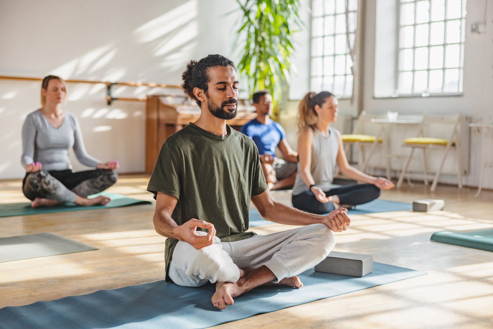 Guided physical therapy stretching and mobility session